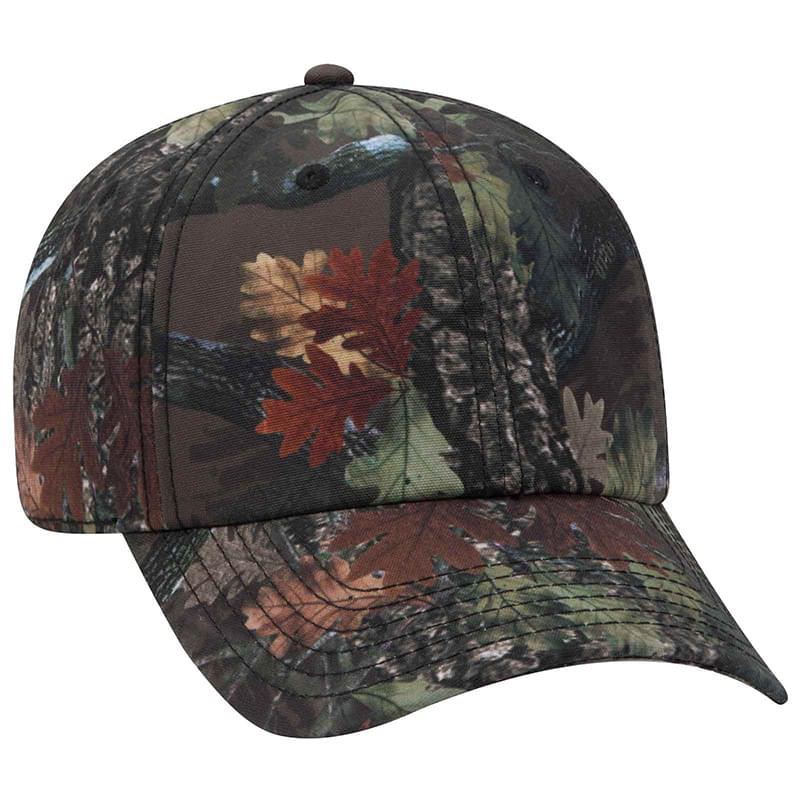 OTTO 6 Panel Camouflage Polyester Canvas Low Profile Cap
