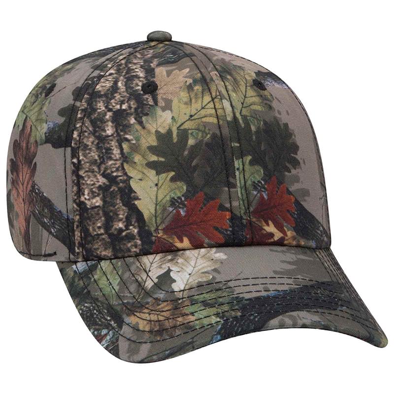 OTTO 6 Panel Camouflage Polyester Canvas Low Profile Cap
