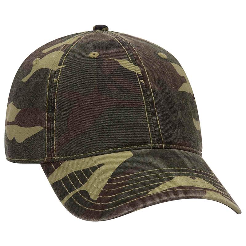 Otto Camouflage Garment Washed Cotton Twill Low Profile Style Caps