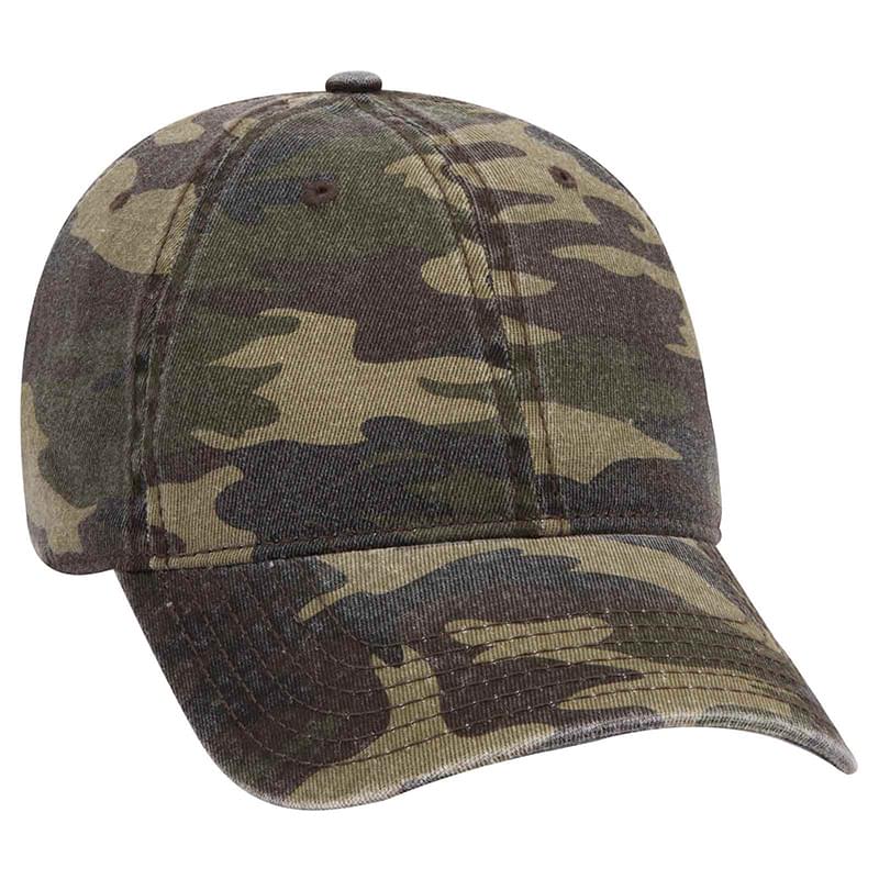 Otto Camouflage Garment Washed Cotton Twill Low Profile Style Caps
