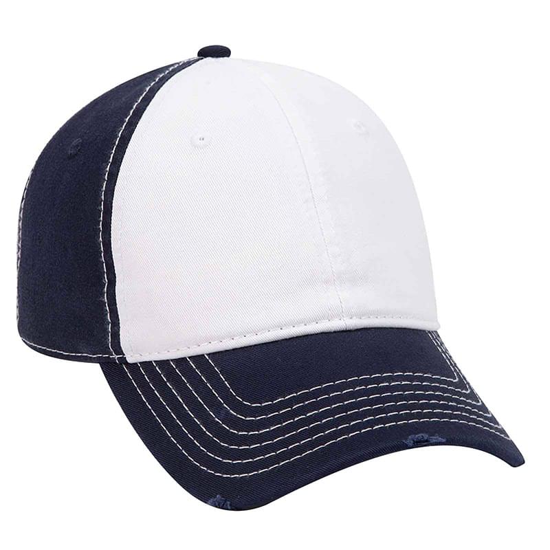 Otto Superior Garment Washed Cotton Twill Distressed Visor Low Profile Style Caps