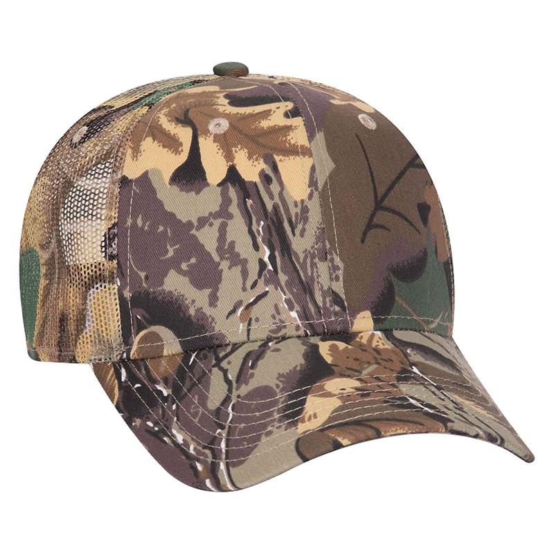 Otto Camouflage Cotton Twill Low Profile Style Mesh Back Caps