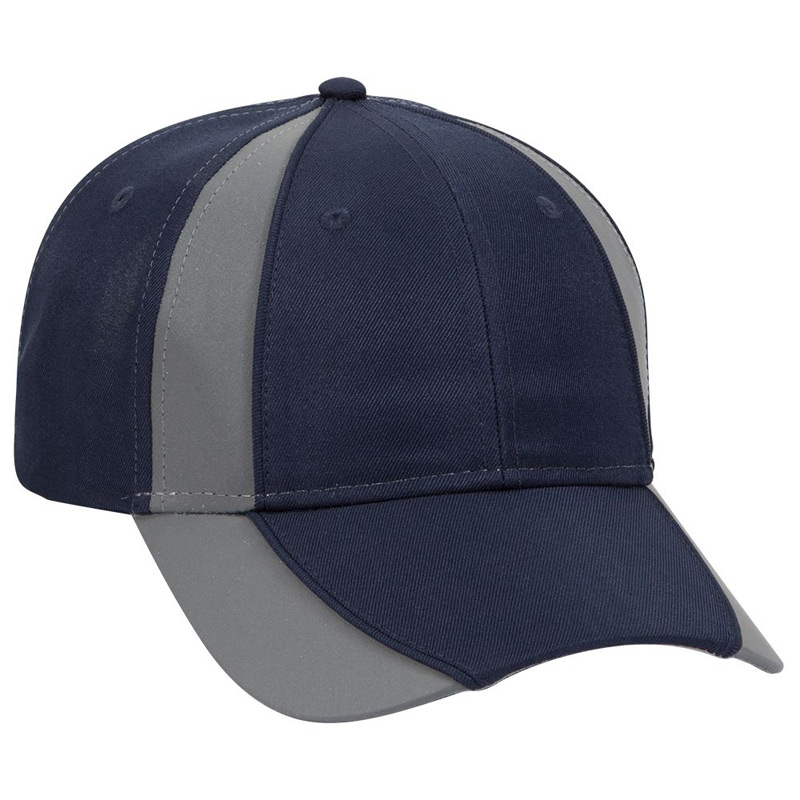 Otto Reflective Piping Design Neon Deluxe Polyester Twill Low Profile Style Caps