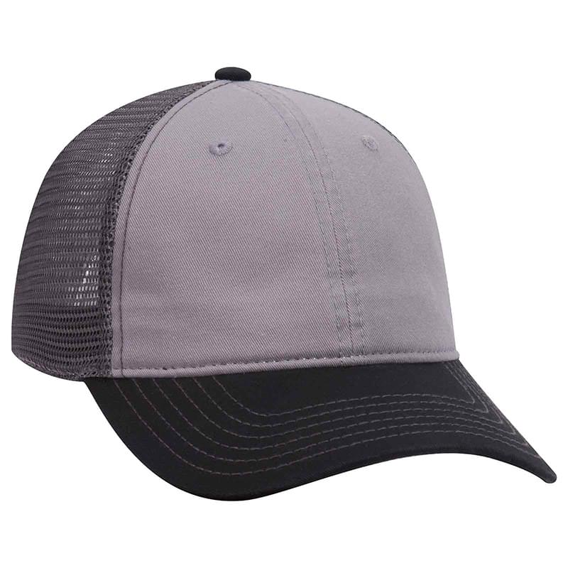 Otto Superior Garment Washed Cotton Twill Low Profile Style Mesh Back Caps