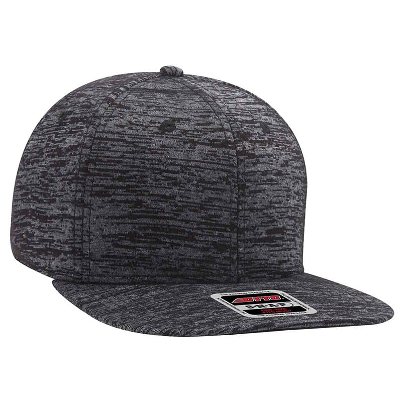 OTTO CAP "OTTO SNAP" 6 Panel Mid Profile Snapback Hat (080 - Heath. Black) (OSFM - Adult)