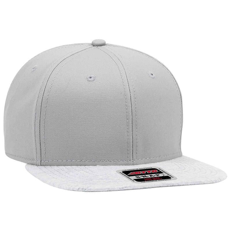 OTTO CAP "OTTO SNAP" 6 Panel Mid Profile Snapback Hat (7414 - Heath.Gry/Gry) (OSFM - Adult)