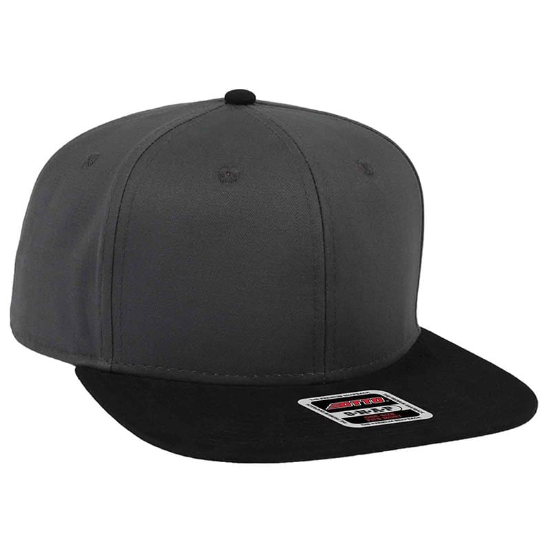 OTTO Superior Combed Cotton Twill Square Flat Visor OTTO SNAP" Six Panel Pro Style Snapback Hat"