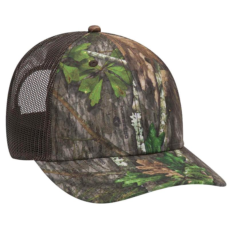 OTTO CAP Mossy Oak Camouflage Superior Polyester Twill 6 Panel Low Profile Mesh Back Baseball Cap