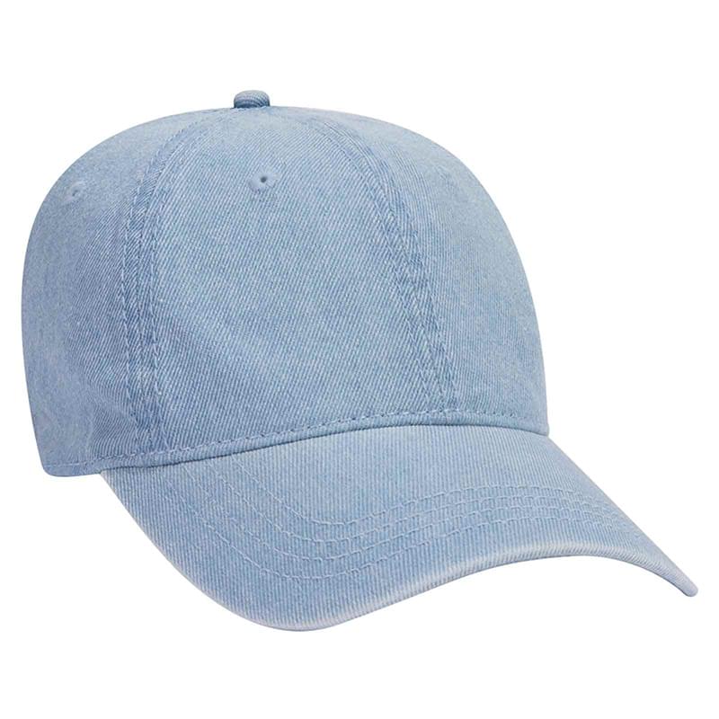 Otto Washed Pigment Dyed Denim Low Profile Style Caps