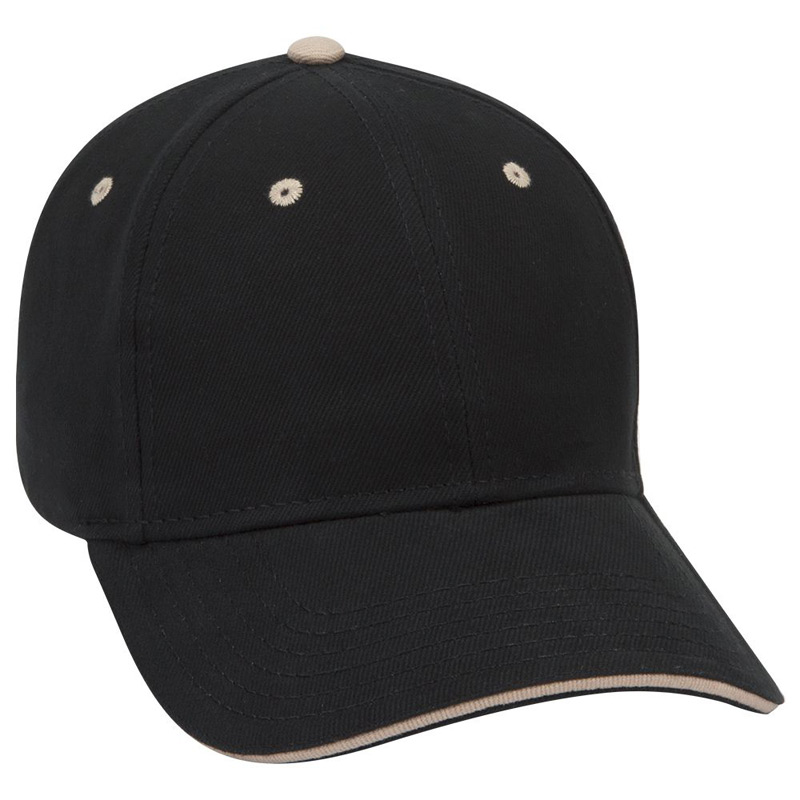 Otto Brushed Bull Denim Sandwich Visor Low Profile Style Caps