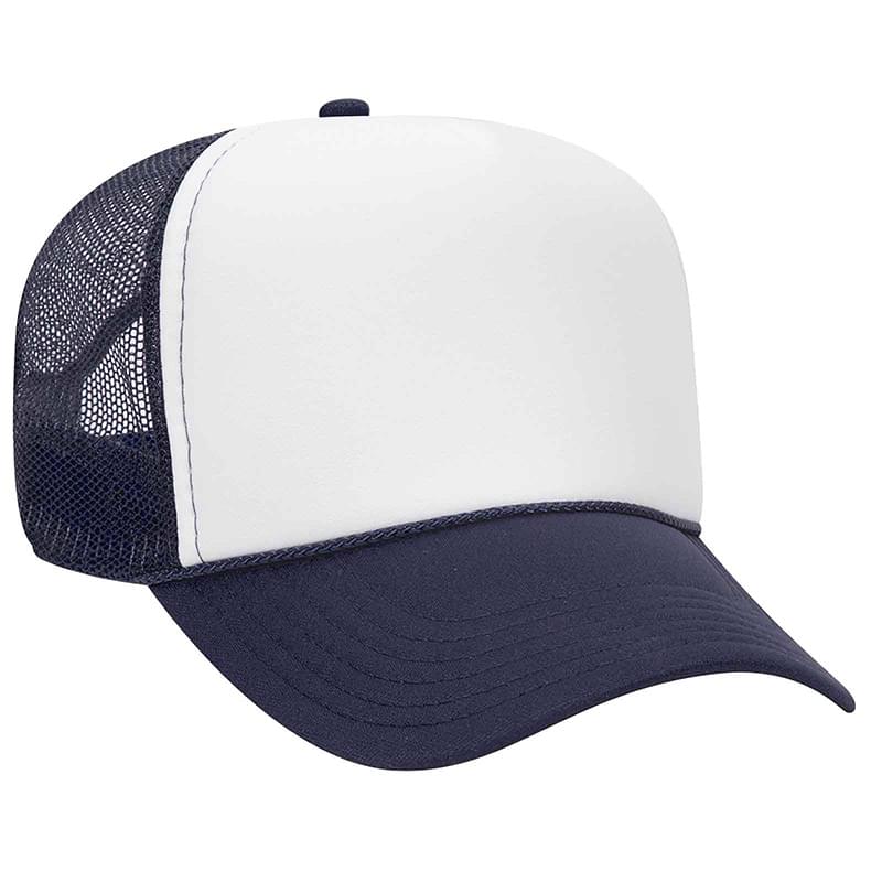 Otto Polyester Foam Front Five Panel Pro Style Mesh Back Caps 