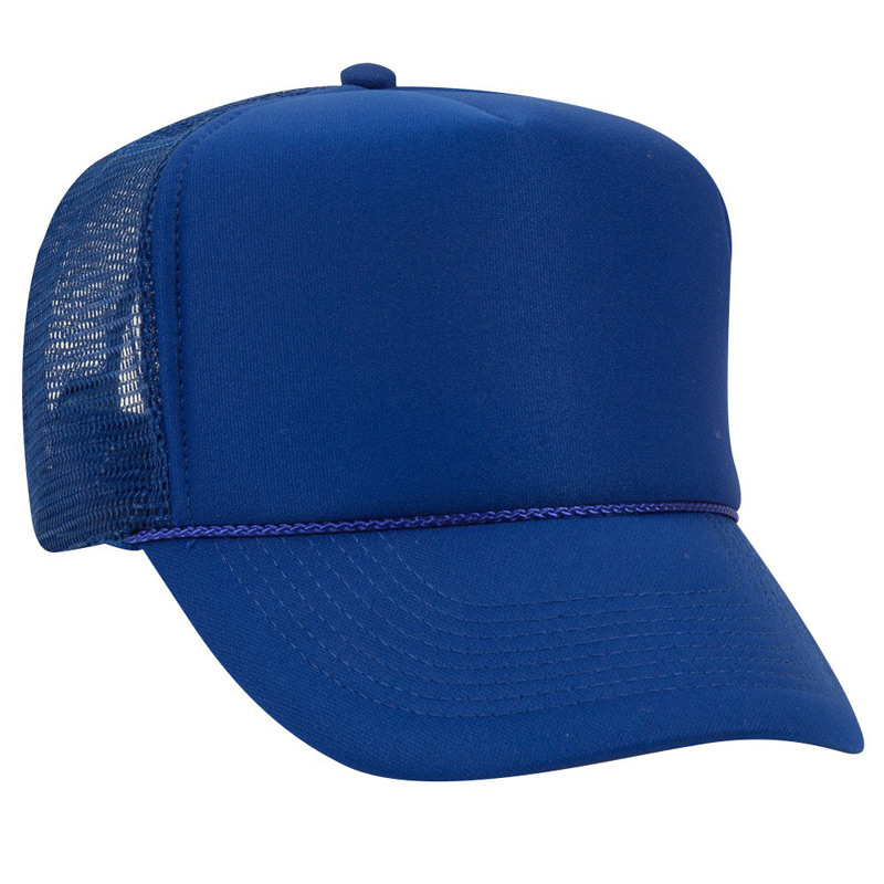 Otto Polyester Foam Front High Crown Golf Style Mesh Back Caps