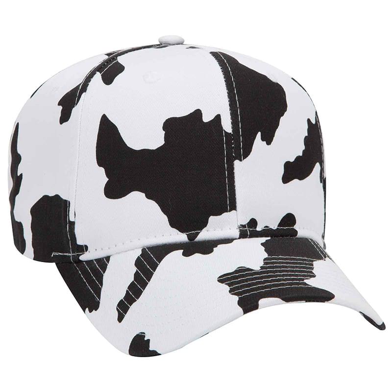 Otto Cow Pattern Cotton Twill Pro Style Caps