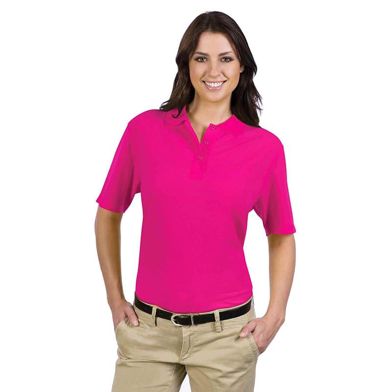OTTO 5.6 oz. Cotton Blend Pique Knit Ladies' Comfortable Sport Shirt