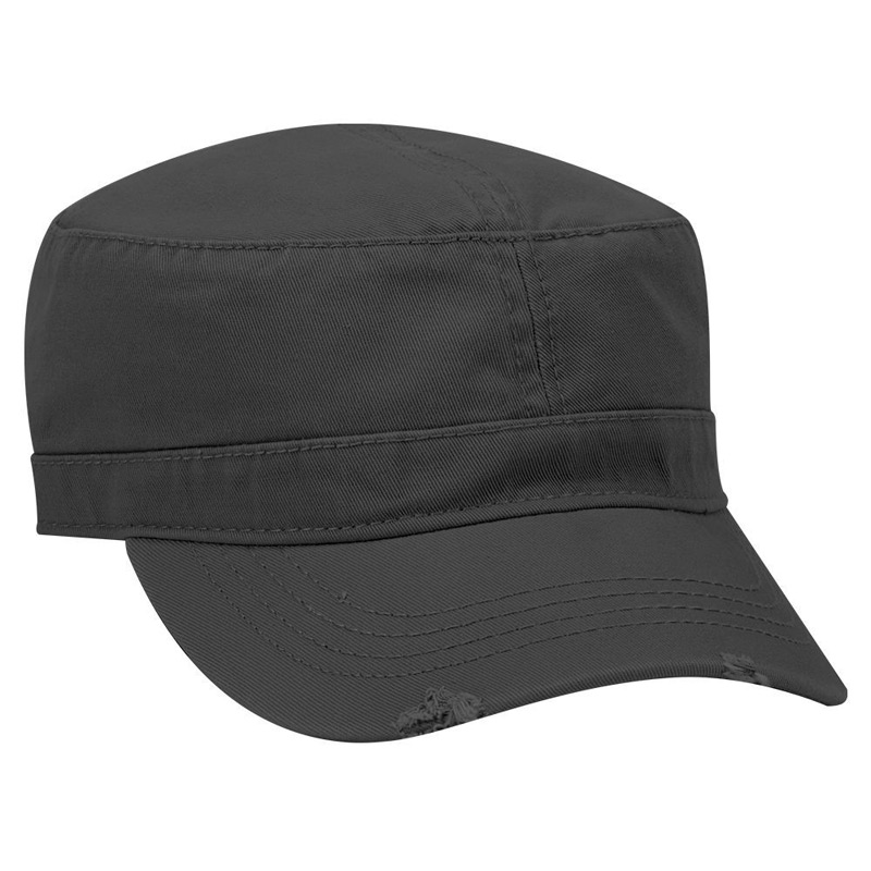 OTTO Garment Washed Superior Cotton Twill Distressed Visor Military Cap