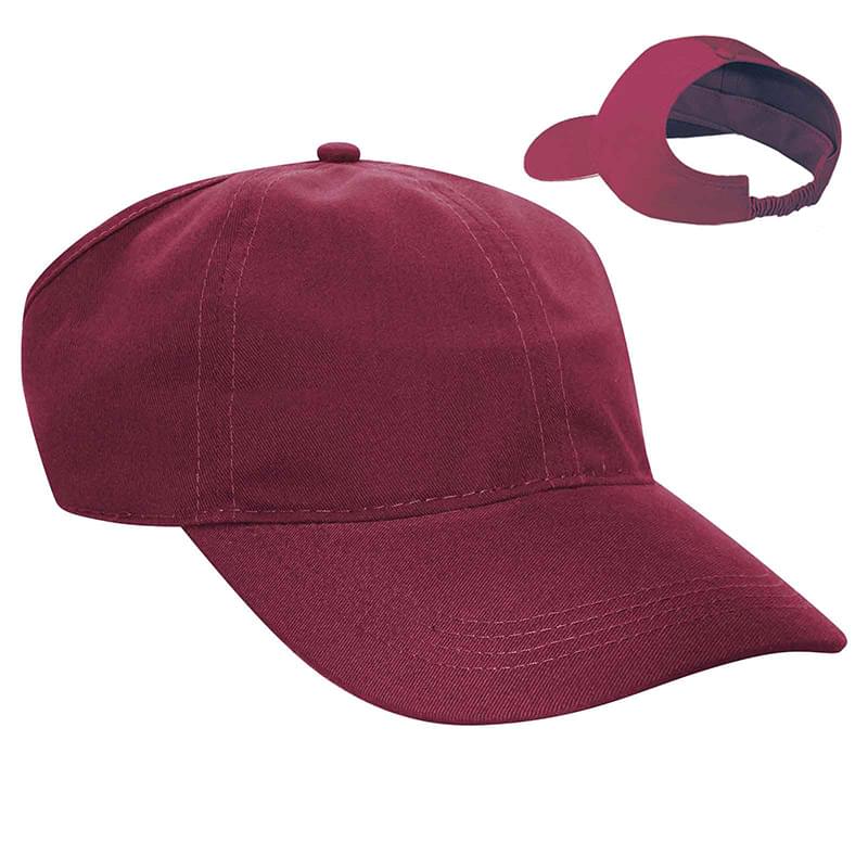 OTTO Brushed Cotton Blend Twill Four Panel Ponytail Cap