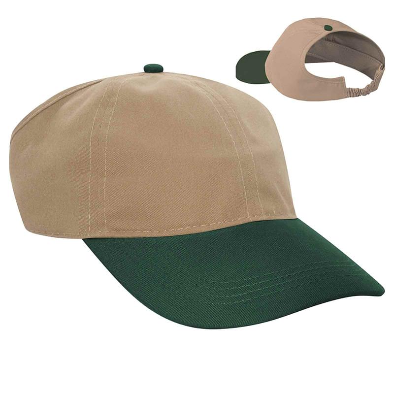 OTTO Brushed Cotton Blend Twill Four Panel Ponytail Cap