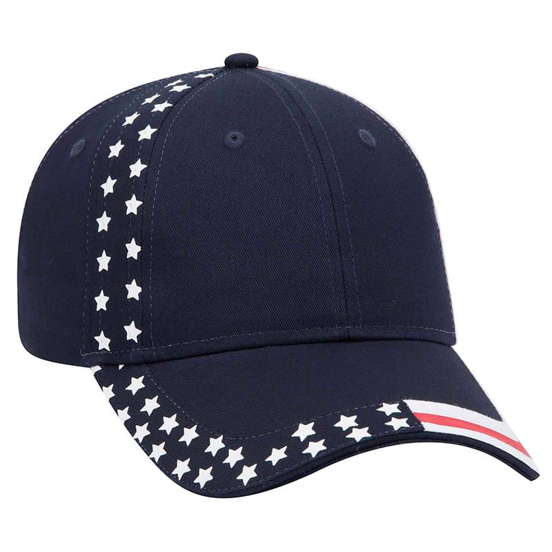 Otto United States Flag Design Cotton Twill Low Profile Style Caps
