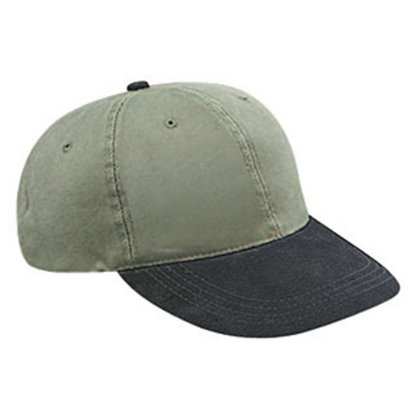 Otto Suede Visor Washed Pigment Dyed Bull Denim Low Profile Style Caps
