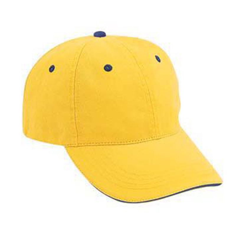 Otto Washed Pigment Dyed Cotton Twill Sandwich Visor Low Profile Style Caps