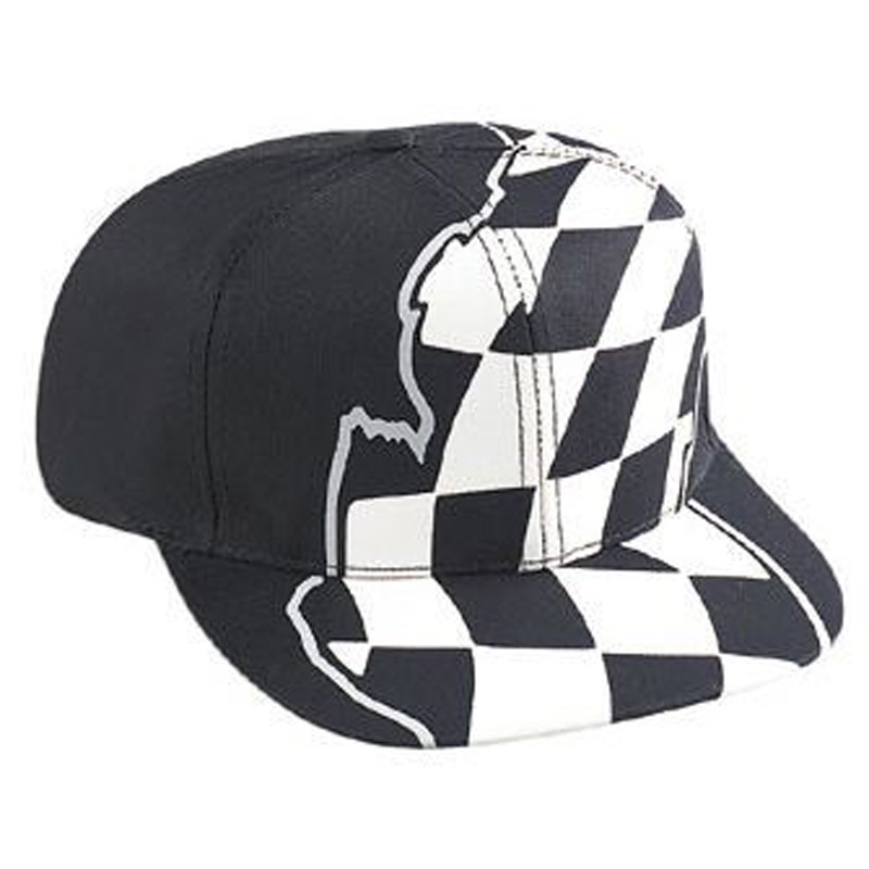 Otto Racing Flag Pattern Cotton Twill Pro Style Caps