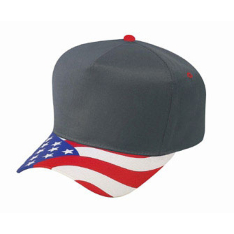 Otto United States Flag Visor Cotton Twill Low Crown Golf Style Caps