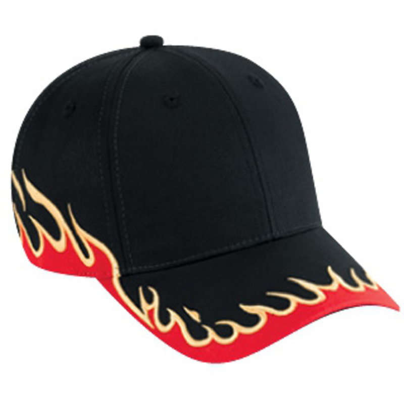 Otto Flame Pattern Cotton Twill Low Profile Style Caps