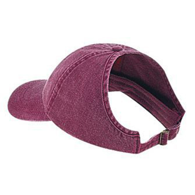 Otto Washed Pigment Dyed Cotton Twill Ponytail Low Profile Style Caps