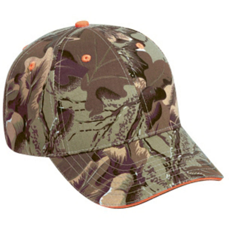 Otto Camouflage Cotton Twill Sandwich Visor Low Profile Style Caps