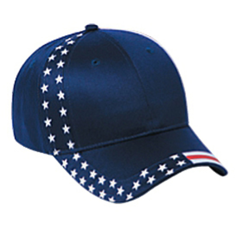 Otto United States Flag Design Cotton Twill Low Profile Style Caps