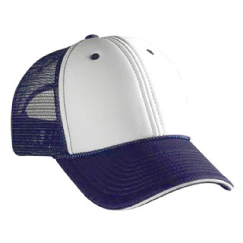 Otto Polyester Foam Front Sandwich Visor Low Profile Style Mesh Back Caps