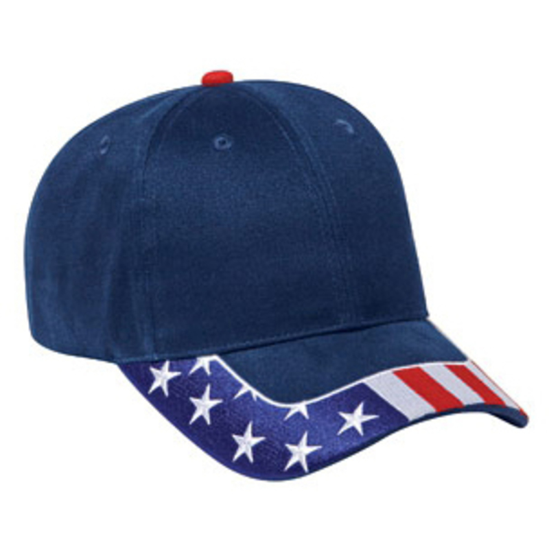 Otto United States Flag Visor Brushed Cotton Twill Low Profile Style Caps