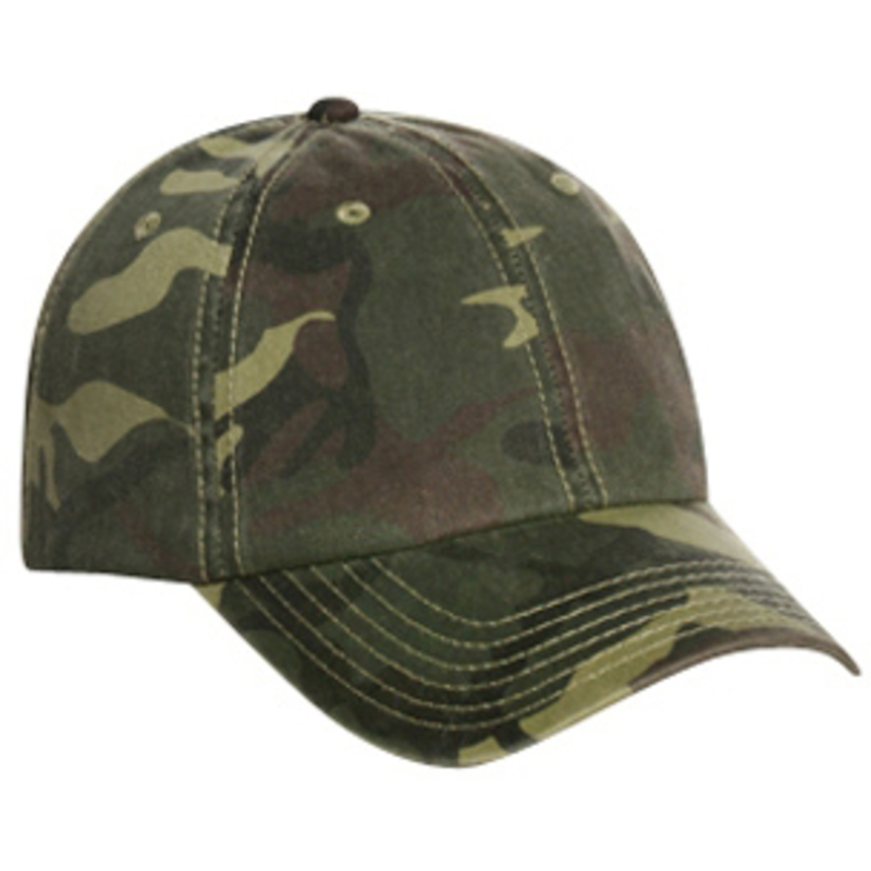 Otto Camouflage Garment Washed Cotton Twill Low Profile Style Caps