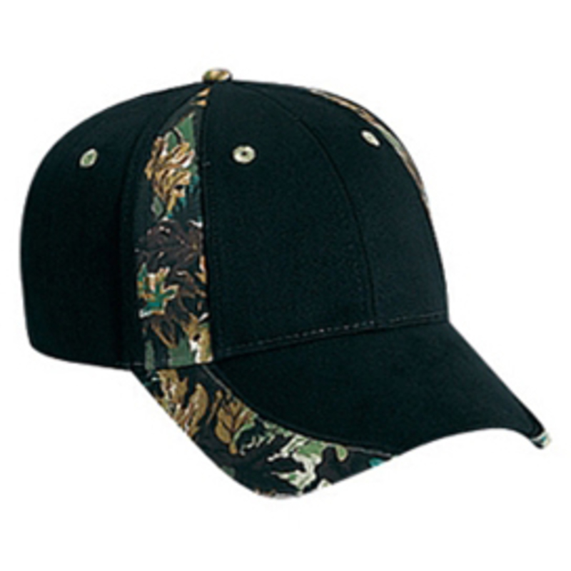 Otto Camouflage Piping Design Brushed Cotton Twill Low Profile Style Caps