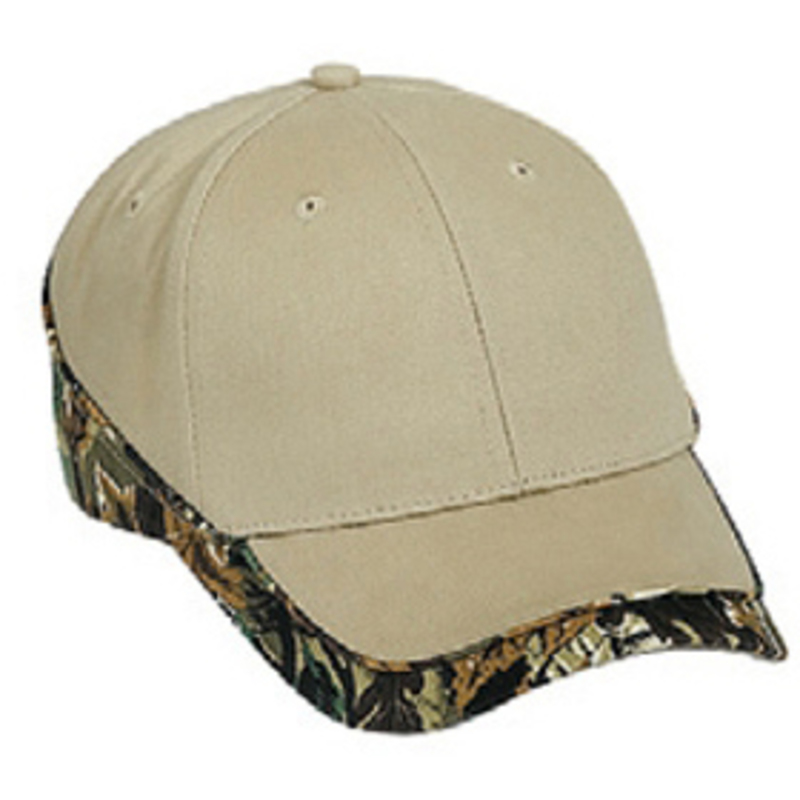 Otto Camouflage Piping Design Brushed Cotton Twill Low Profile Style Caps