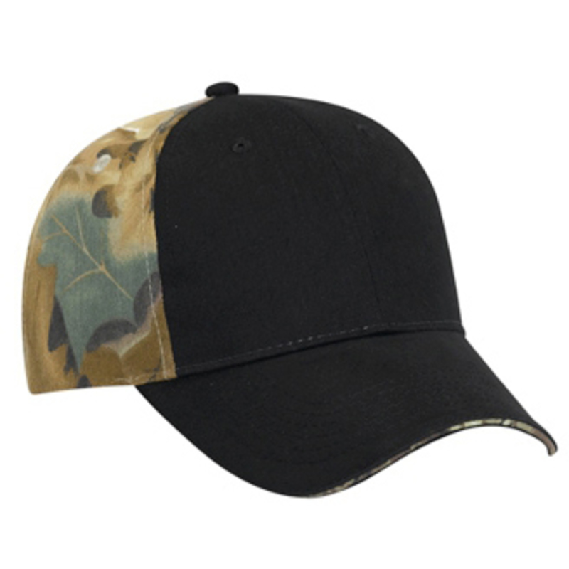 Otto Camouflage Brushed Cotton Twill Sandwich Visor Low Profile Style Caps