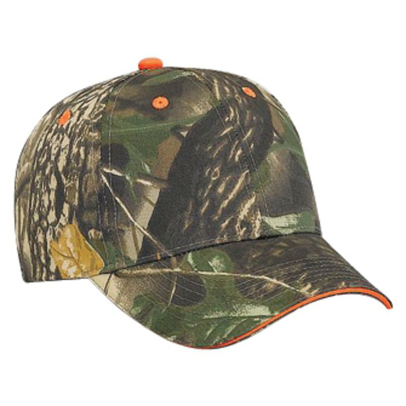 Otto Camouflage Cotton Twill Sandwich Visor Low Profile Style Caps