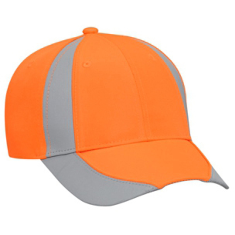 Otto Reflective Piping Design Neon Deluxe Polyester Twill Low Profile Style Caps