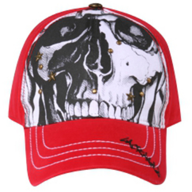 Otto Screen Printed Skull 3D Lpd Caps