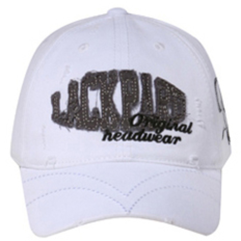 Otto Distressed Lackpard Patch V Shaped Visor Stitch Caps