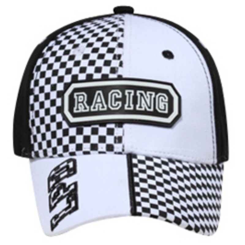 Otto Racing Rubber Patch Checkered Panels Caps