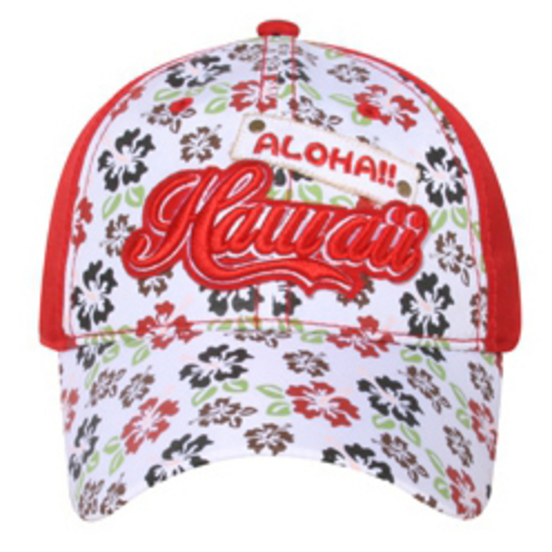 Otto 3D Hawaii On Flower Printed Front Caps