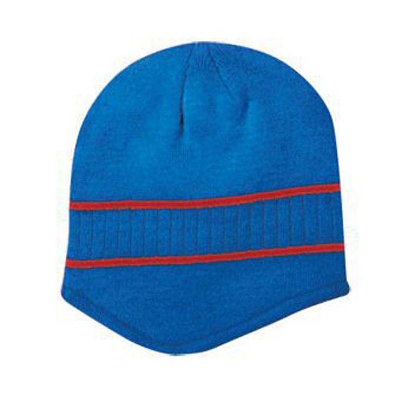 Otto Acrylic Knit Beanie With Stripes