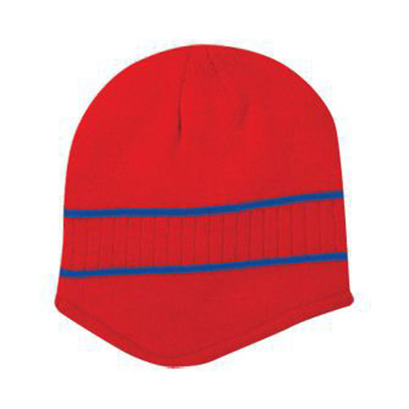 Otto Acrylic Knit Beanie With Stripes