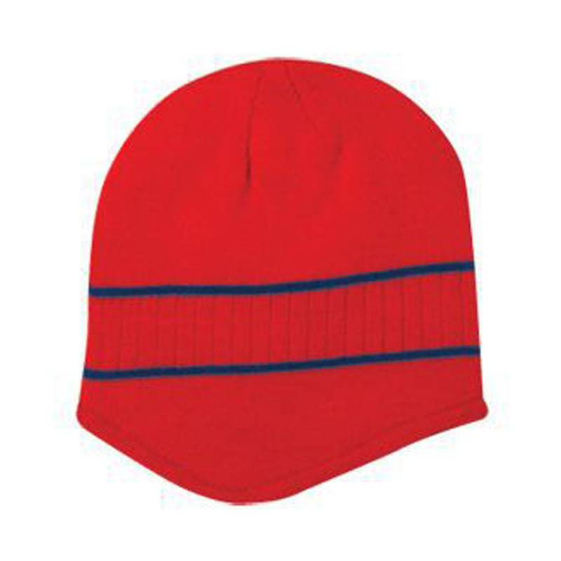 Otto Acrylic Knit Beanie With Stripes