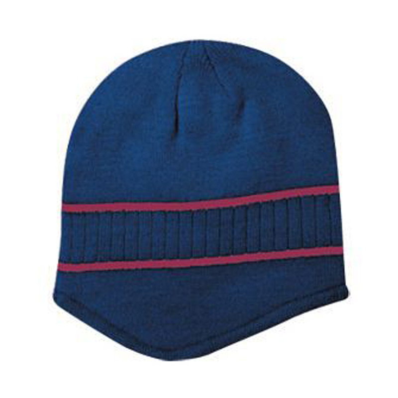 Otto Acrylic Knit Beanie With Stripes