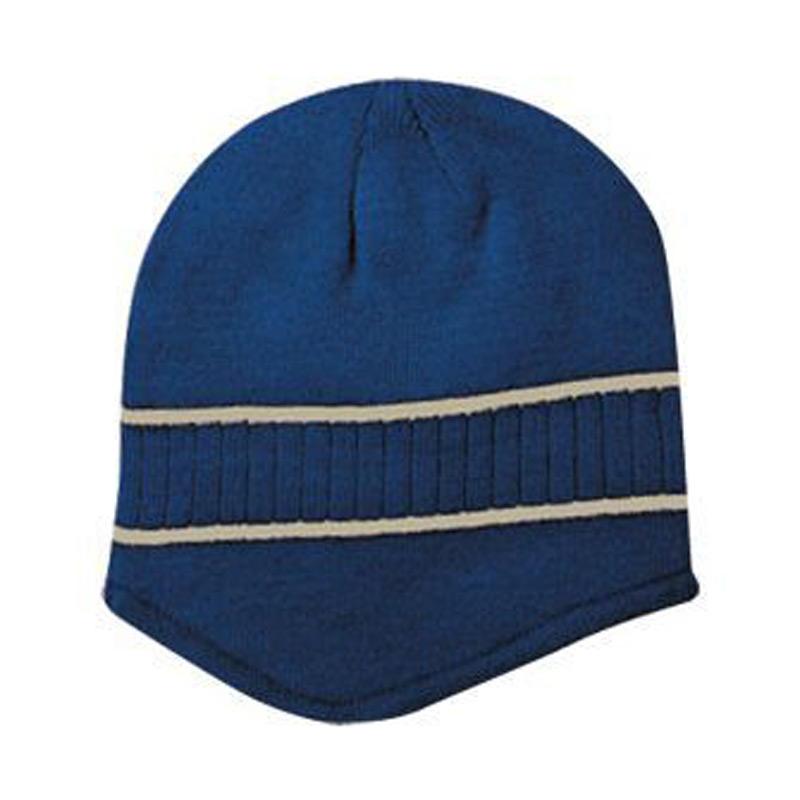 Otto Acrylic Knit Beanie With Stripes