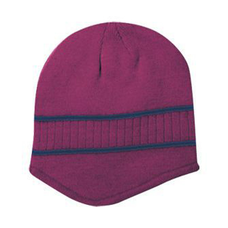 Otto Acrylic Knit Beanie With Stripes
