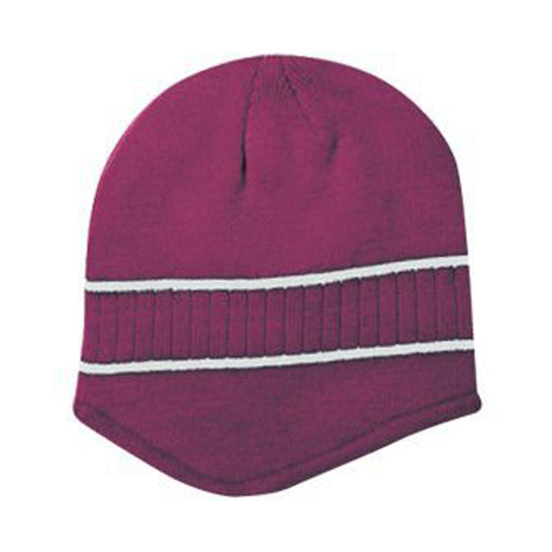 Otto Acrylic Knit Beanie With Stripes