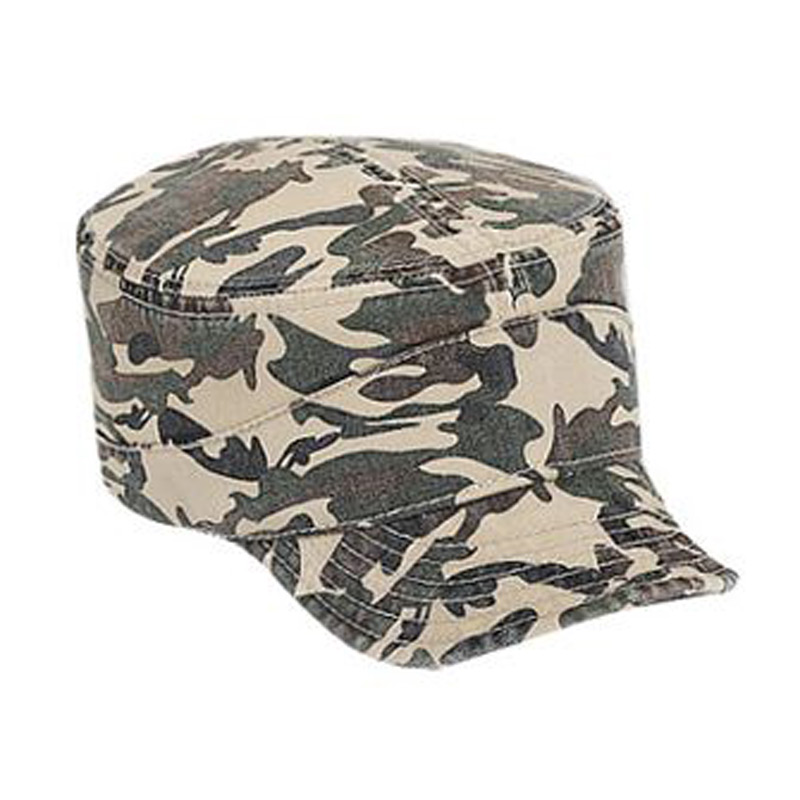 Otto Camouflage Superior Garment Washed Cotton Twill Flexible Soft Visor Military Style Caps